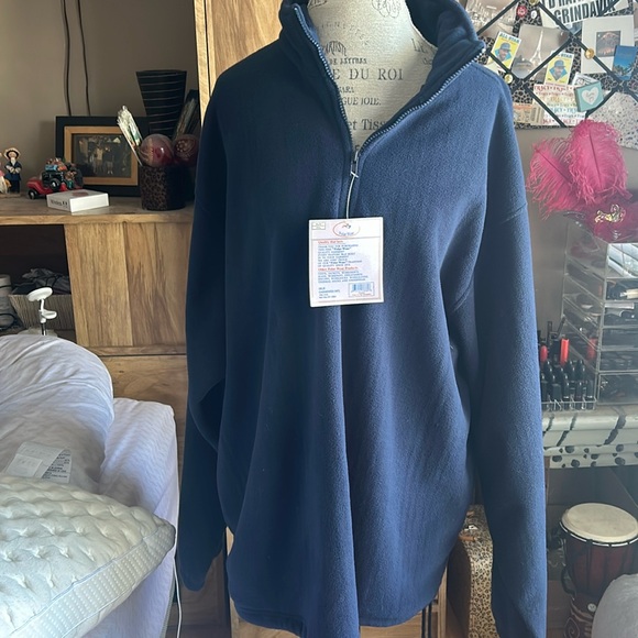 Polar Wear Navy Zip Up Fleece Jacket - XXL NWT - Picture 1 of 5